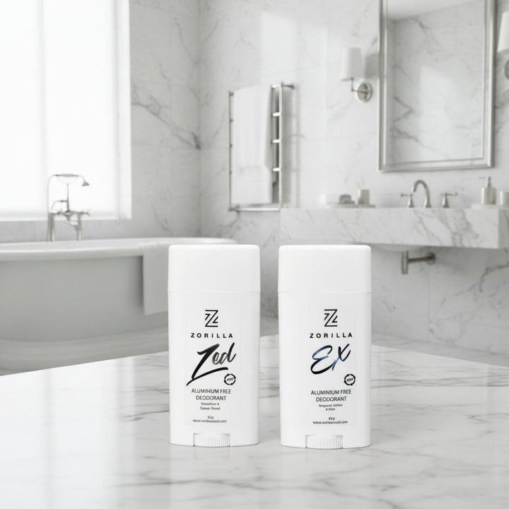 NZ Made Mens Cologne Scented Aluminium Free Deodorants Gift Pack of Two Zed and Ex