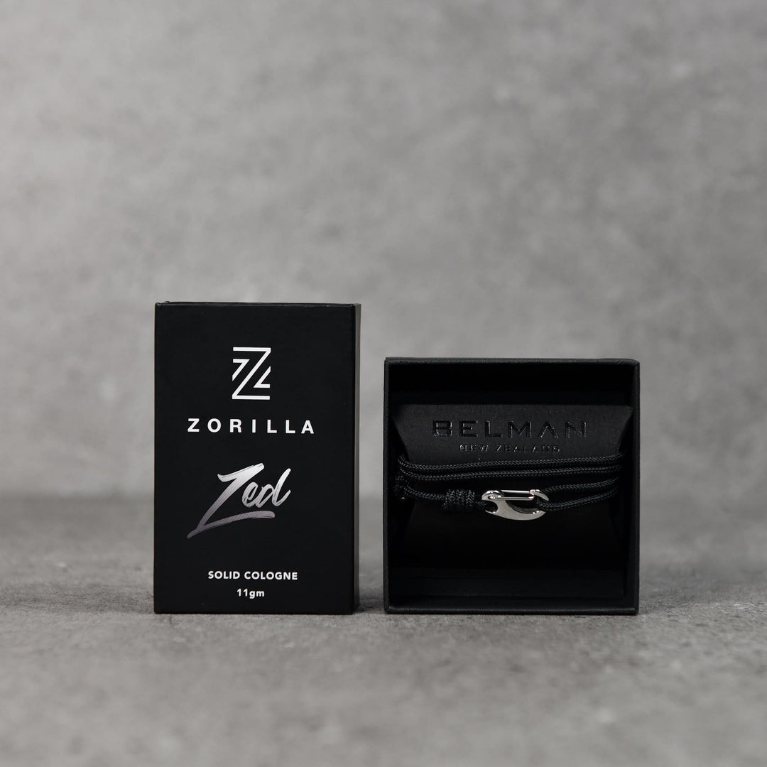 Zed Solid Cologne and Belman Tactical Bracelet Gift Pack