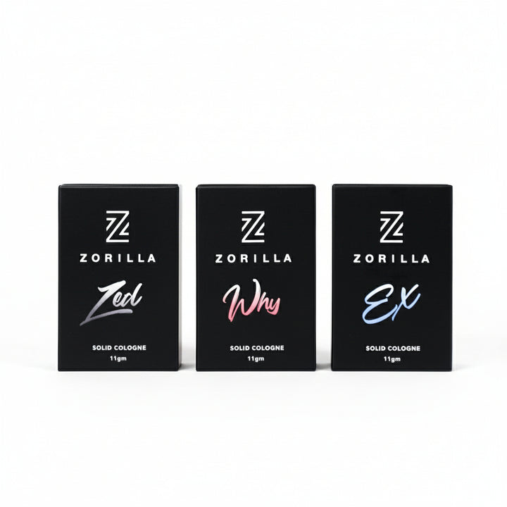3 Zorilla Solid Colognes 